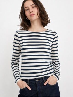CHANCE Striped Long-Sleeve Top
